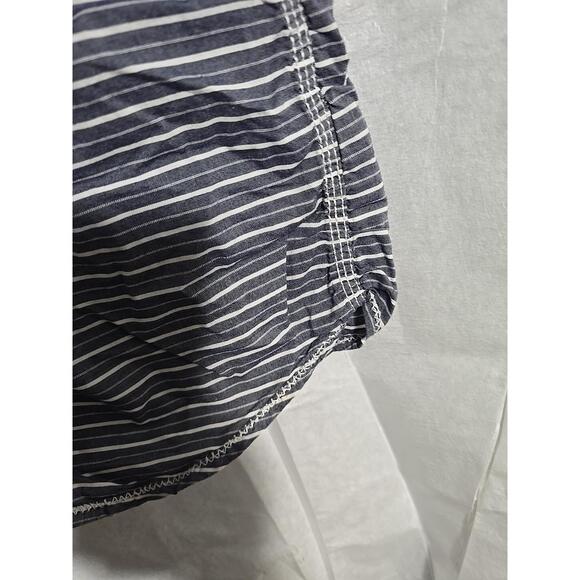 Buffalo David Bitton Shirt  Sz S/P Blue White Striped Button Up Shoulder Prin - Picture 7 of 11